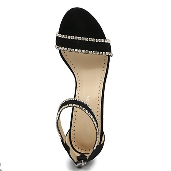 ADRIENNE VITTADINI GRACY BLACK HEELS WITH CRYSTALS - Picture 2 of 5
